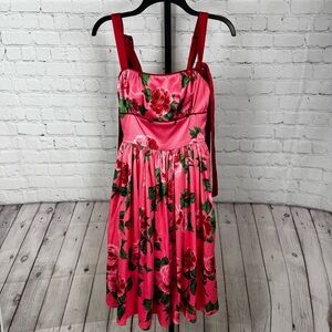 *RARE*Vixen by Micheline Pitt Pink Floral Dress